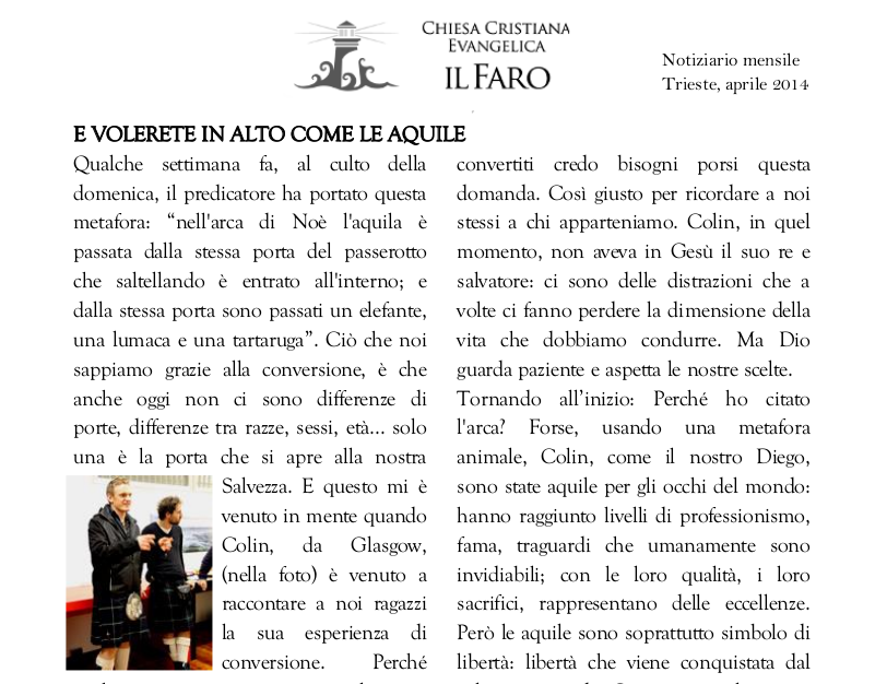 Notiziario mensile – 04.2014